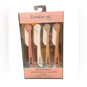 The Crème Shop Retractable Multi-Purpose Razors Set of 4 NIP